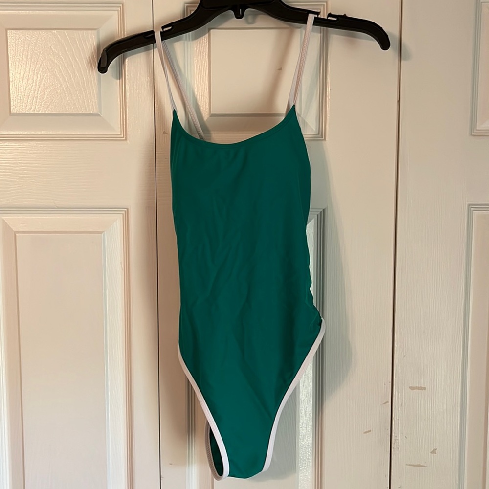 Womens bathing suit. Green.